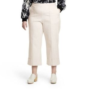 (24W/26W)- Rachel Comey Women's High-Rise Cuff Straight Leg Cropped Pants